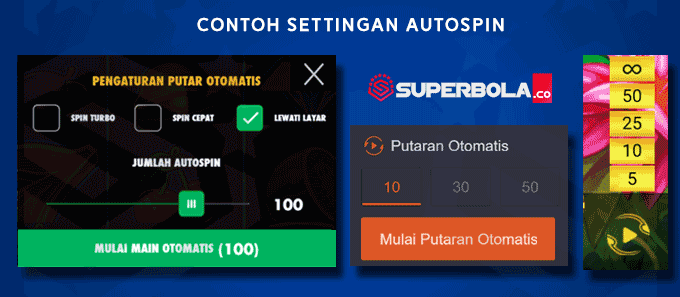 Contoh setting autospin SuperBola